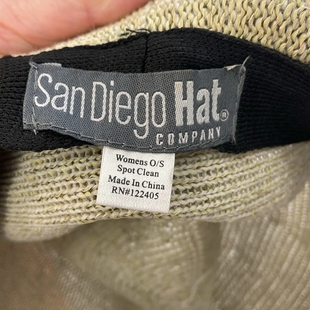 San Diego Hat Company Straw Hat with Braided Rope trim